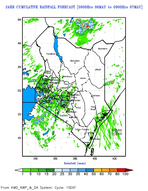 Kenya Meteorological Department Warns of Strong Winds in Turkana, Tana River and Marsabit Counties